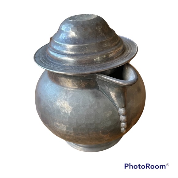 Vintage Other - 925 Hand Hammered Beer Pitcher Georgivs iii dei gratia Authentic Coin Embossed